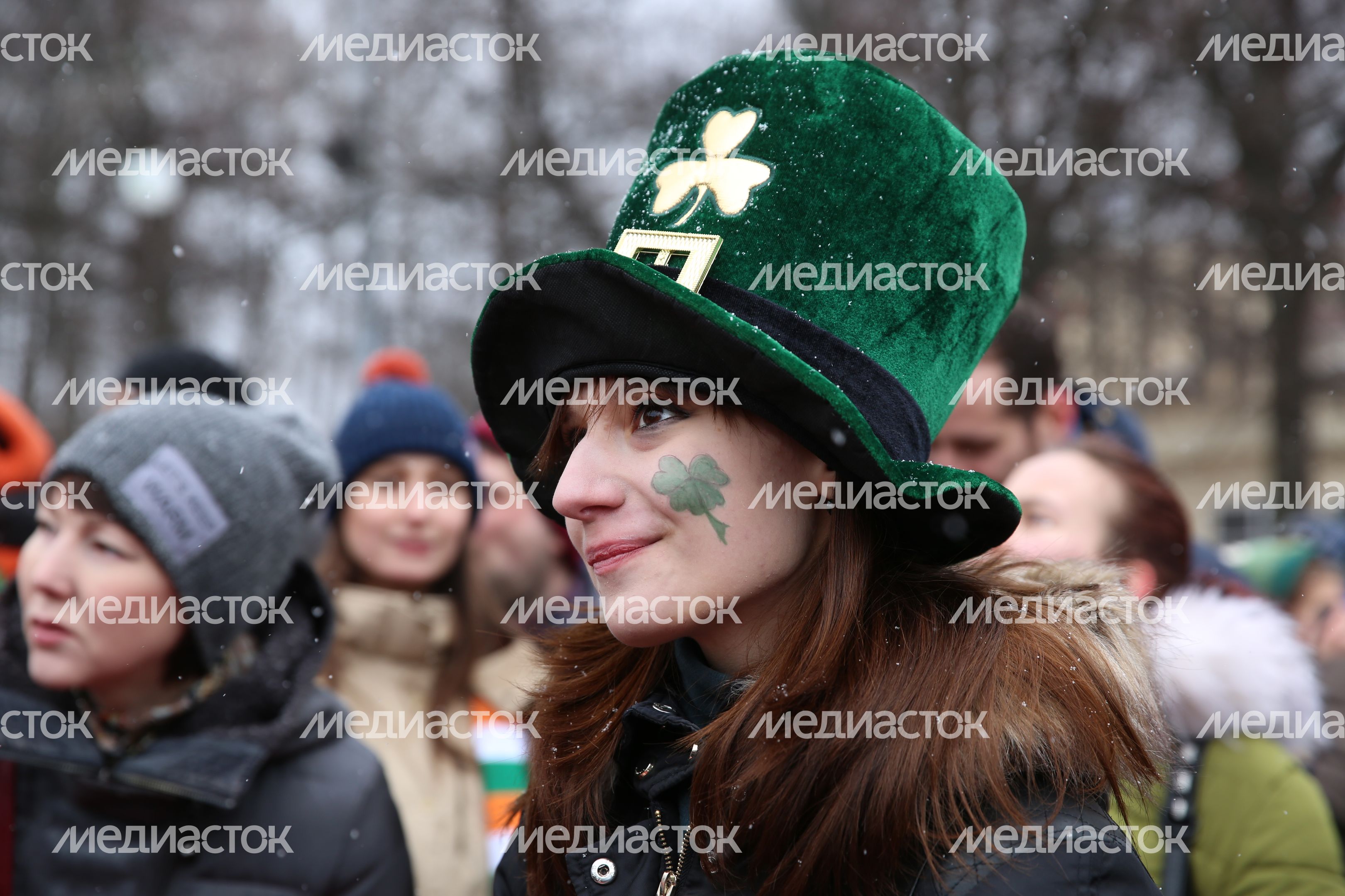 Парад в День Святого Патрика в Москве