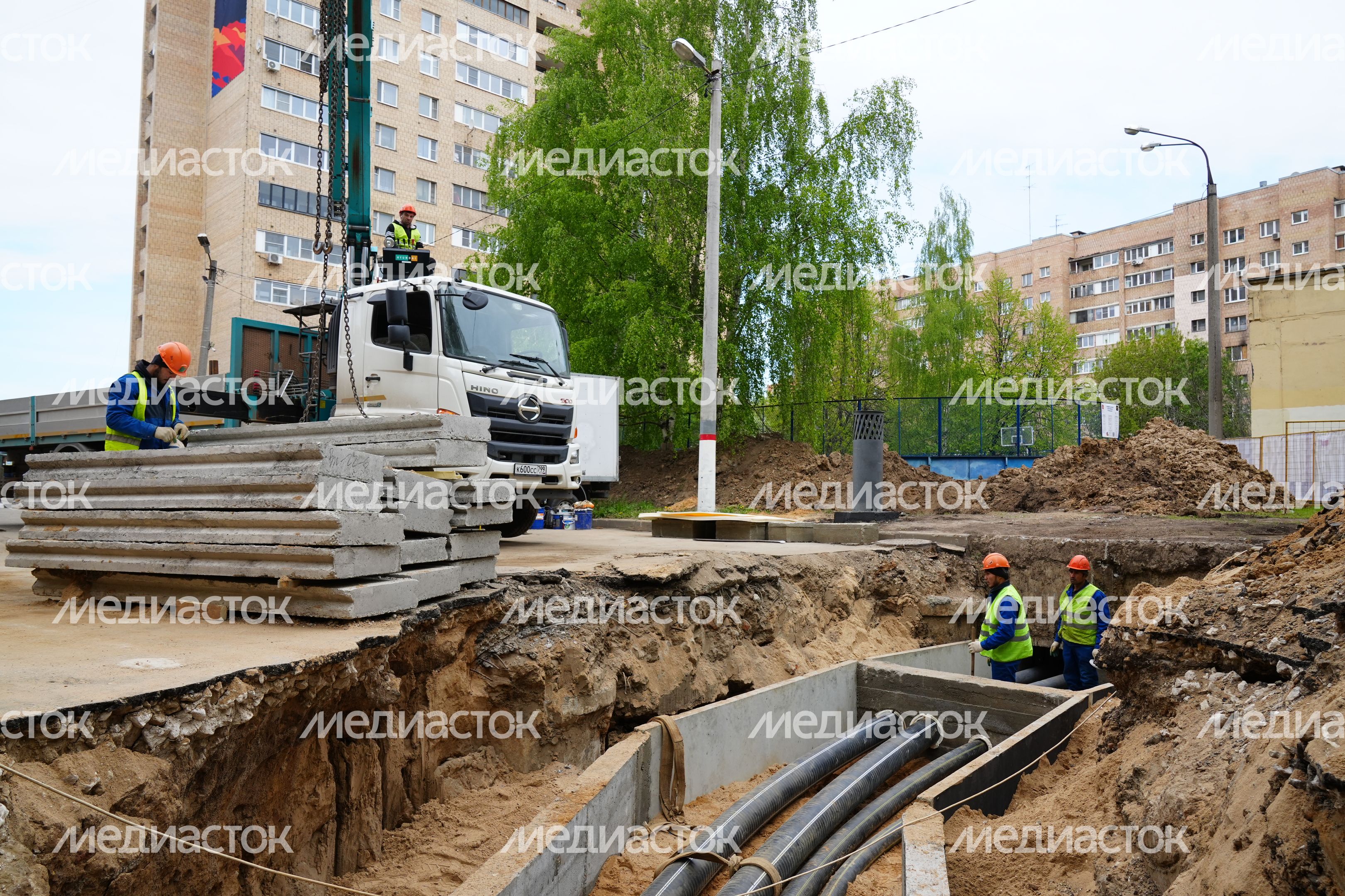 Проверка губернатором ремонта теплосетей в Химках