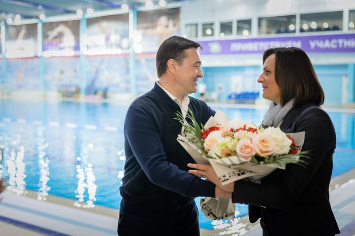 Посещение дворца спорта в Чехове Губернатором Подмосковья
