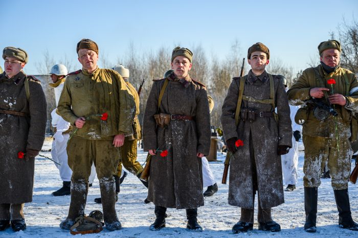 Военно-историческая реконструкция в музее танка Т-34 в Мытищах