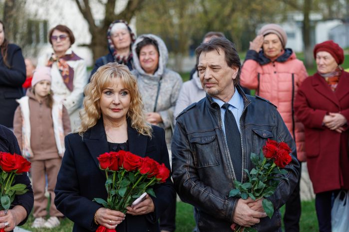 Анна - дочь Вячеслава Тихонова - на открытии Международного кинофестиваля «17 мгновений…» в Павловском Посаде