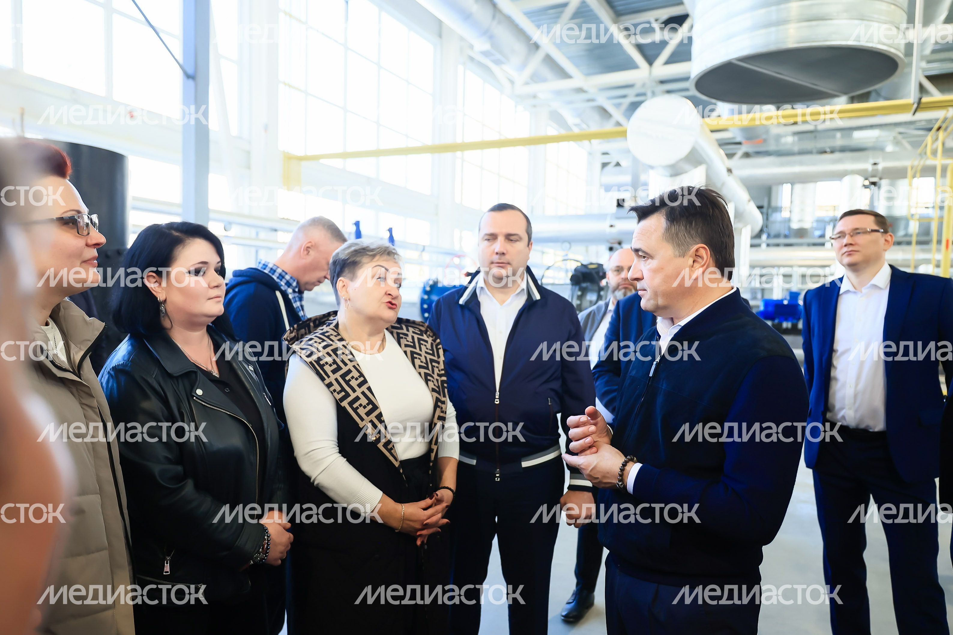 Осмотр новой котельной и реконструируемого участка теплосети в Королеве Губернатором Подмосковья