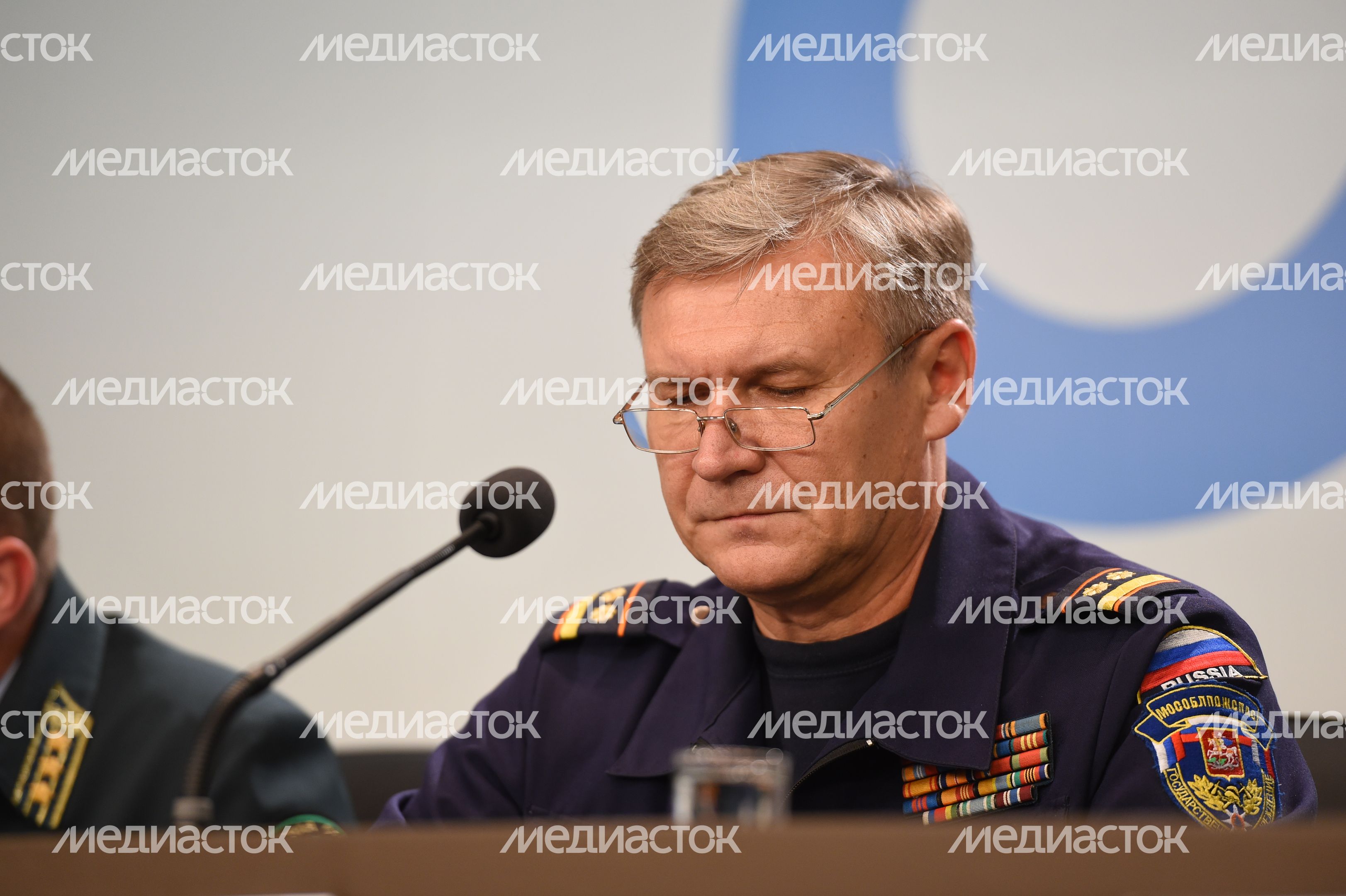 Пресс-конференция замначальника ГКУ МО «Мособлпожспас» Сергея Гедина
