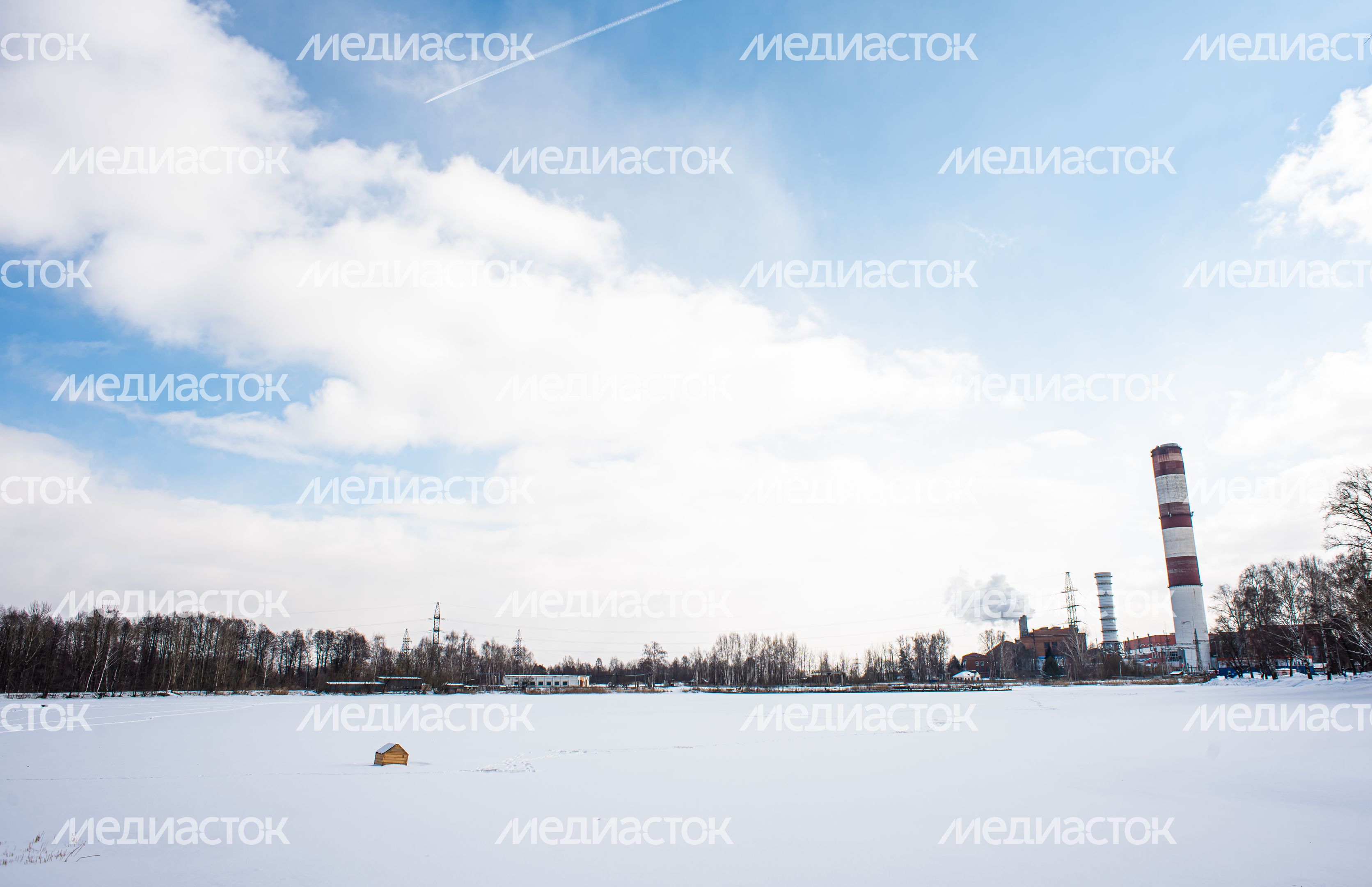 Зимние виды города Электрогорск