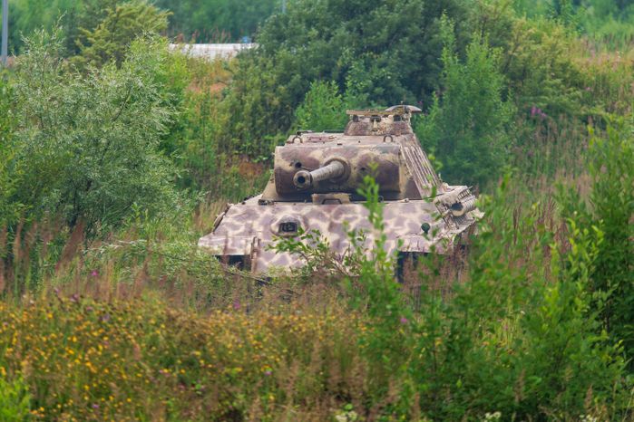 Эпизод Курской битвы под Прохоровкой на военно-исторической реконструкции в Центральном парке «Патриот»