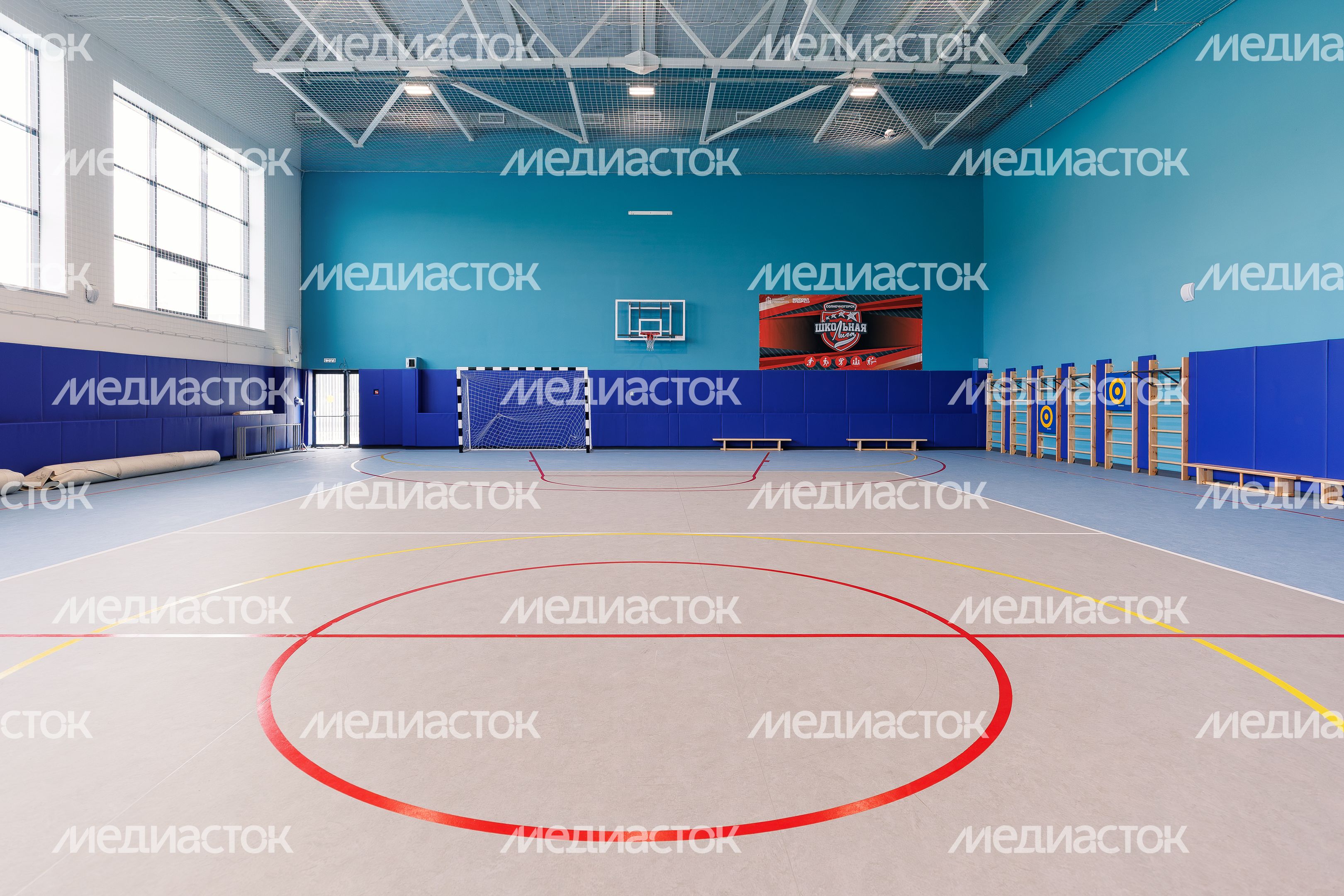 Гимназия №6 в Солнечногорске. Спортзал в новом корпусе для начальной школы на улице Банковской Гимназия №6 в Солнечногорске. Спортзал в новом корпусе для начальной школы на улице Банковской