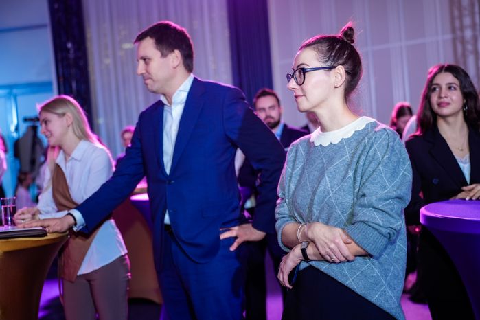 Вячеслав Духин и Екатерина Швелидзе на премии "Золотой пиксель"