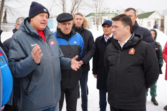 Посещение места строительства нового стадиона «Торпедо» в Люберцах Губернатором Подмосковья