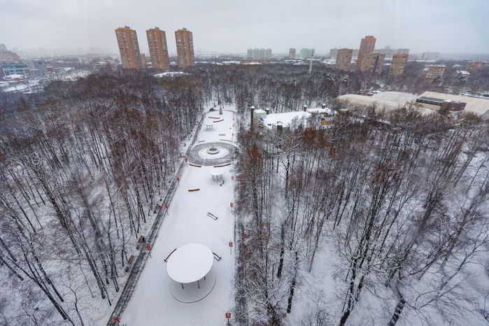 Зима в парке культуры и отдыха имени Л.Н. Толстого в Химках