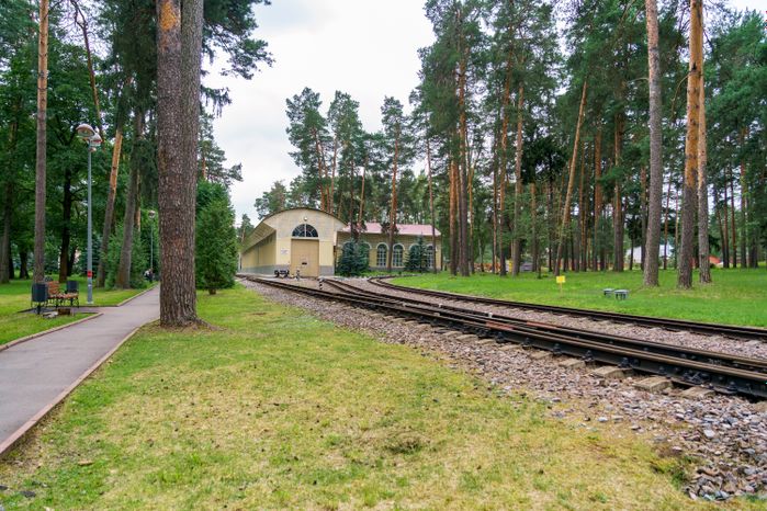 Московская детская железная дорога в поселке Кратово