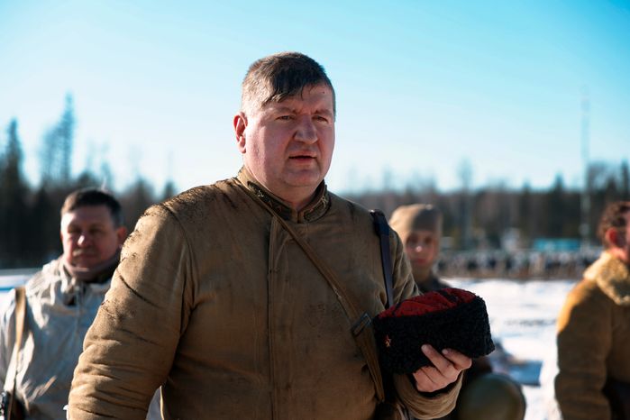 Военно-историческая реконструкция битвы за Сталинград у храма ВС РФ в Кубинке