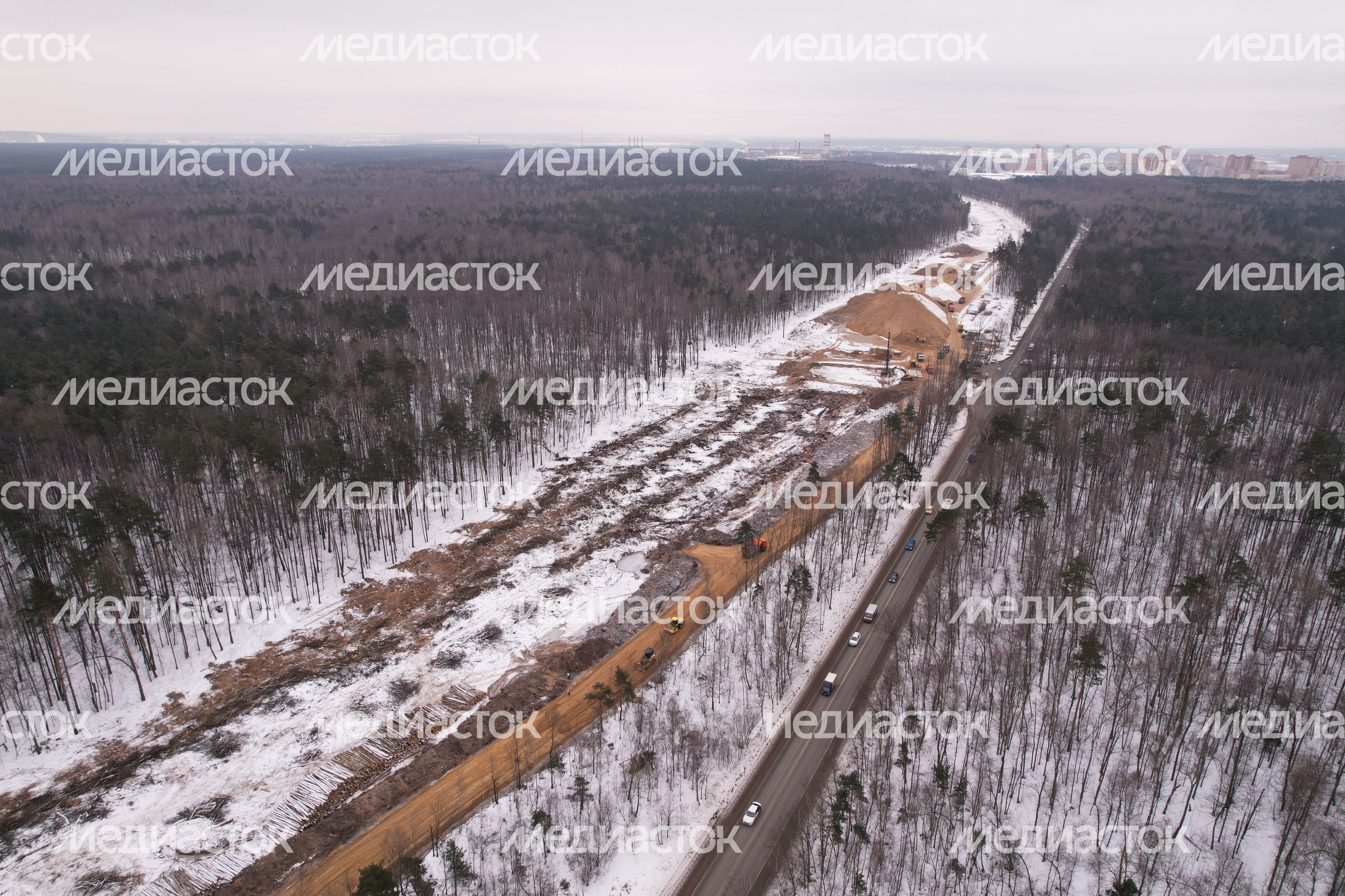 Проверка хода строительства Южно-Лыткаринской автодороги (ЮЛА) Губернатором Подмосковья