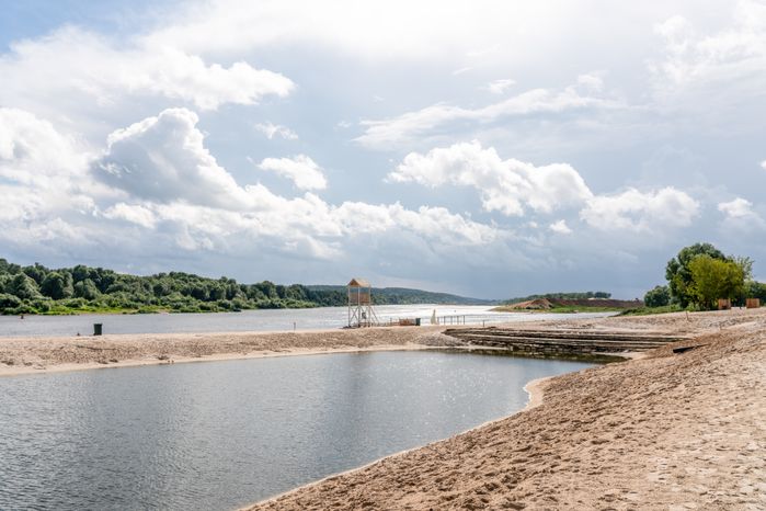 Пляж на смотровой площадке в Серпухове