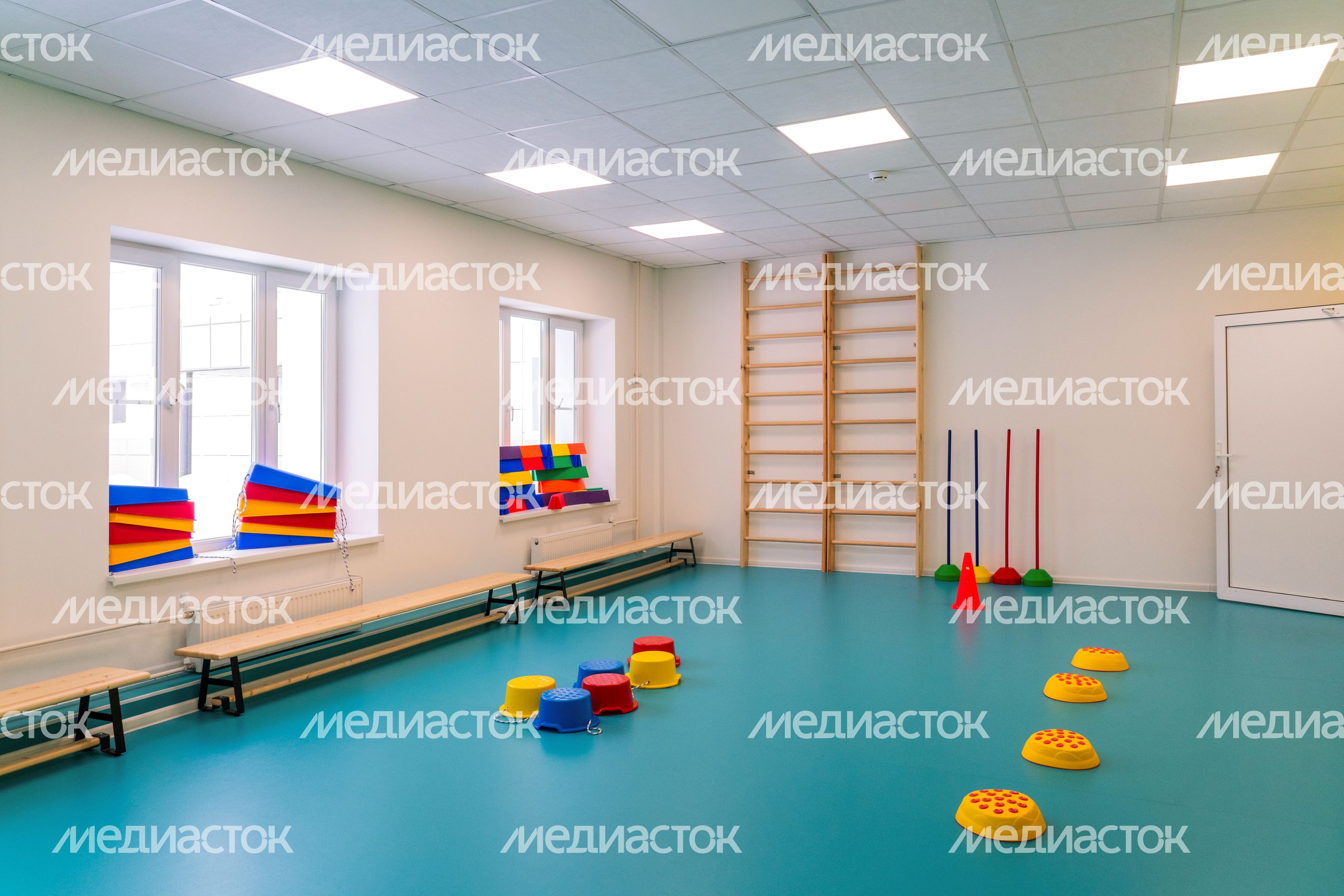 Спортивный зал в детском саду поселка Колюбакино Рузского округа после капитального ремонта Спортивный зал в детском саду поселка Колюбакино Рузского округа после капитального ремонта