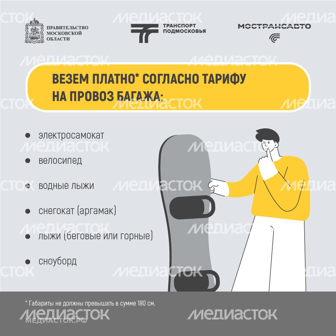 Как правильно перевозить спортинвентарь в автобусах Мострансавто квадрат 04