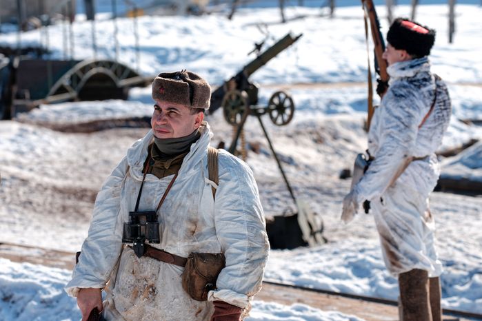 Военно-историческая реконструкция битвы за Сталинград у храма ВС РФ в Кубинке