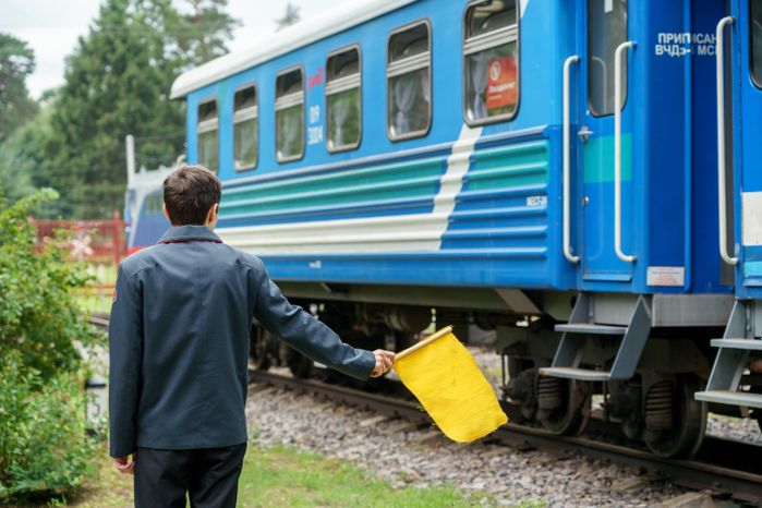 Московская детская железная дорога в поселке Кратово