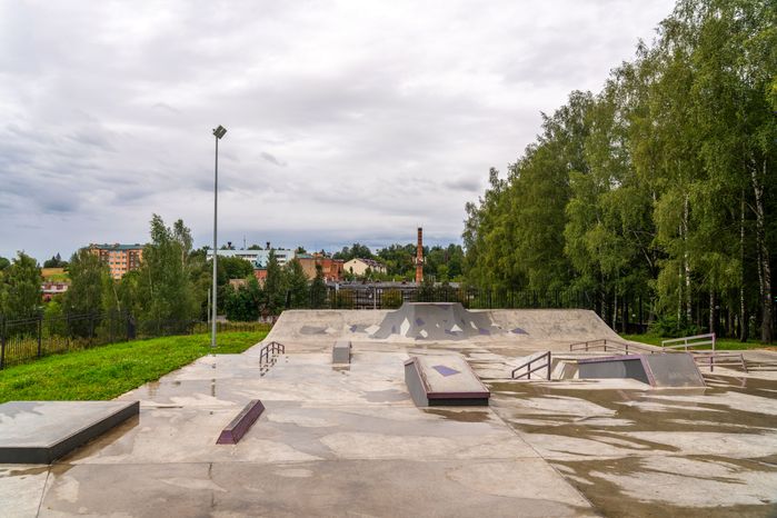 Скейт-парк в парке культуры и отдыха Волоколамска