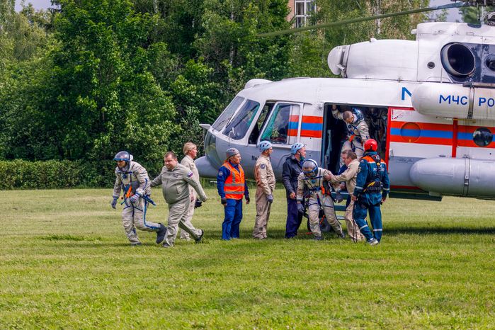 В Звездном городке прошла тренировка спасательной операции космонавтов