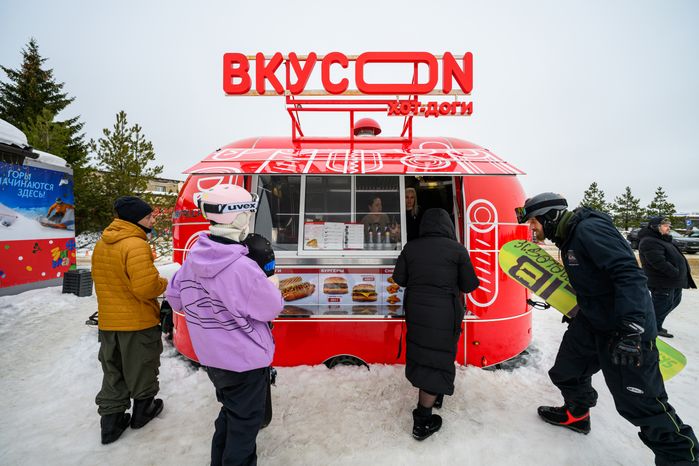 Фудтрак на горнолыжном курорте «Красная горка» в Подольске