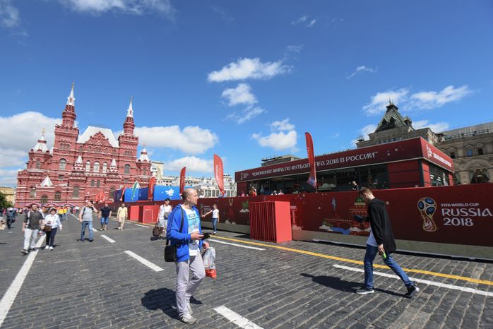Футбольный парк на Красной площади в Москве
