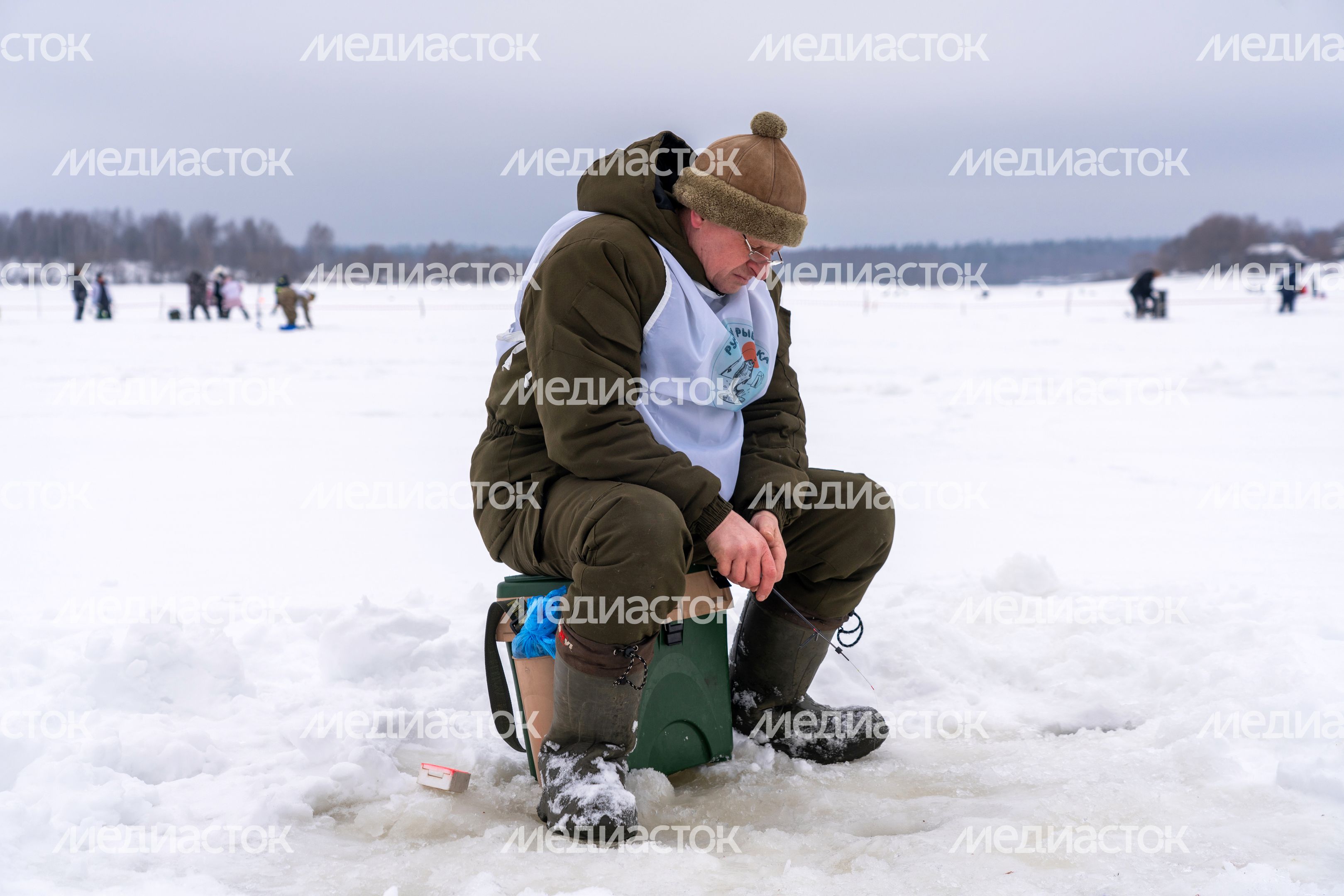 Зимняя рыбалка на Озернинском водохранилище в Рузском округе Зимняя рыбалка на Озернинском водохранилище в Рузском округе