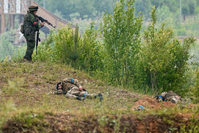 Реконструкция современных боевых действий в парке «Патриот» Одинцовского округа