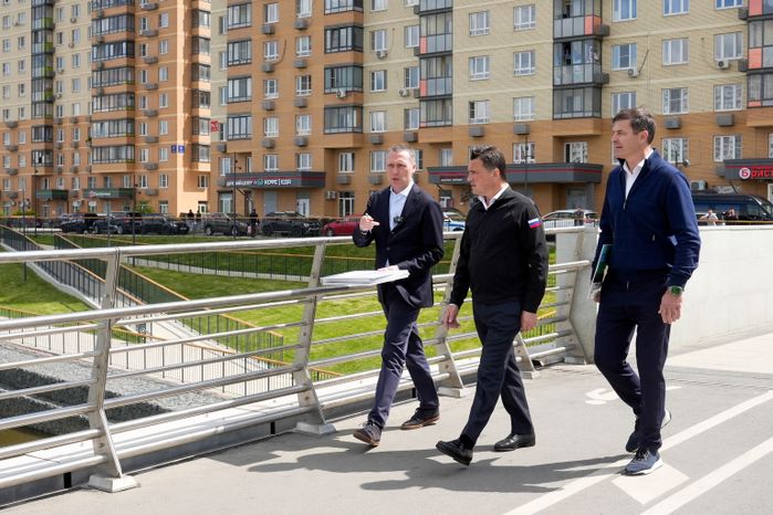 Андрей Воробьев посетил парк "Дружба" на озере Черное в Люберцах