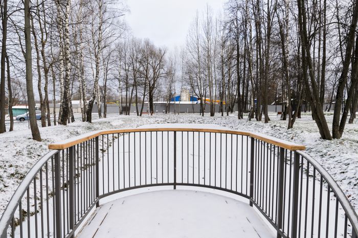Лобня. Парк «Киово». Зима