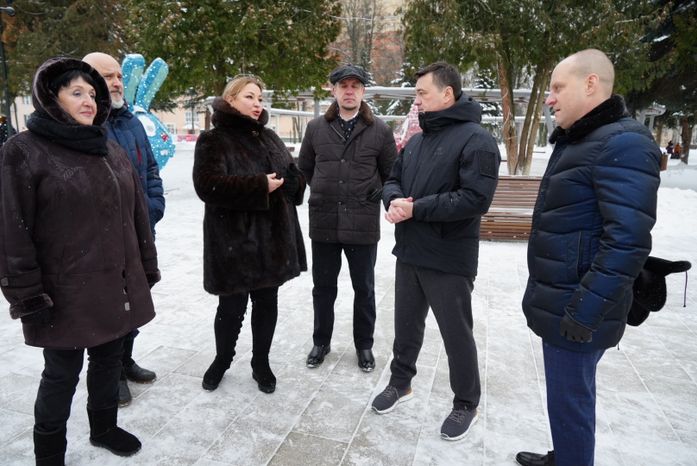 Проверка Губернатором Центрального парка культуры и отдыха в Пушкино