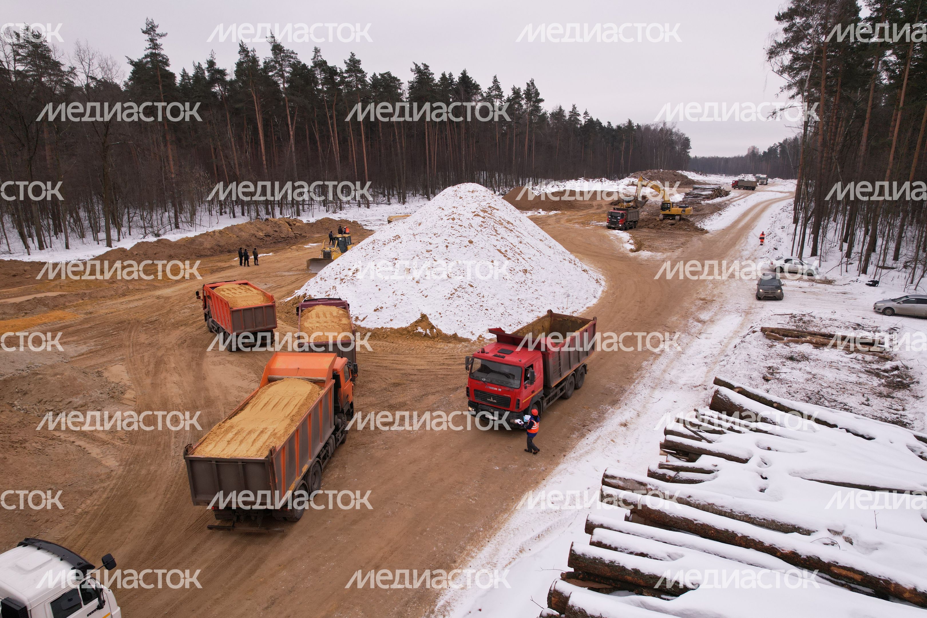 Проверка хода строительства Южно-Лыткаринской автодороги (ЮЛА) Губернатором Подмосковья