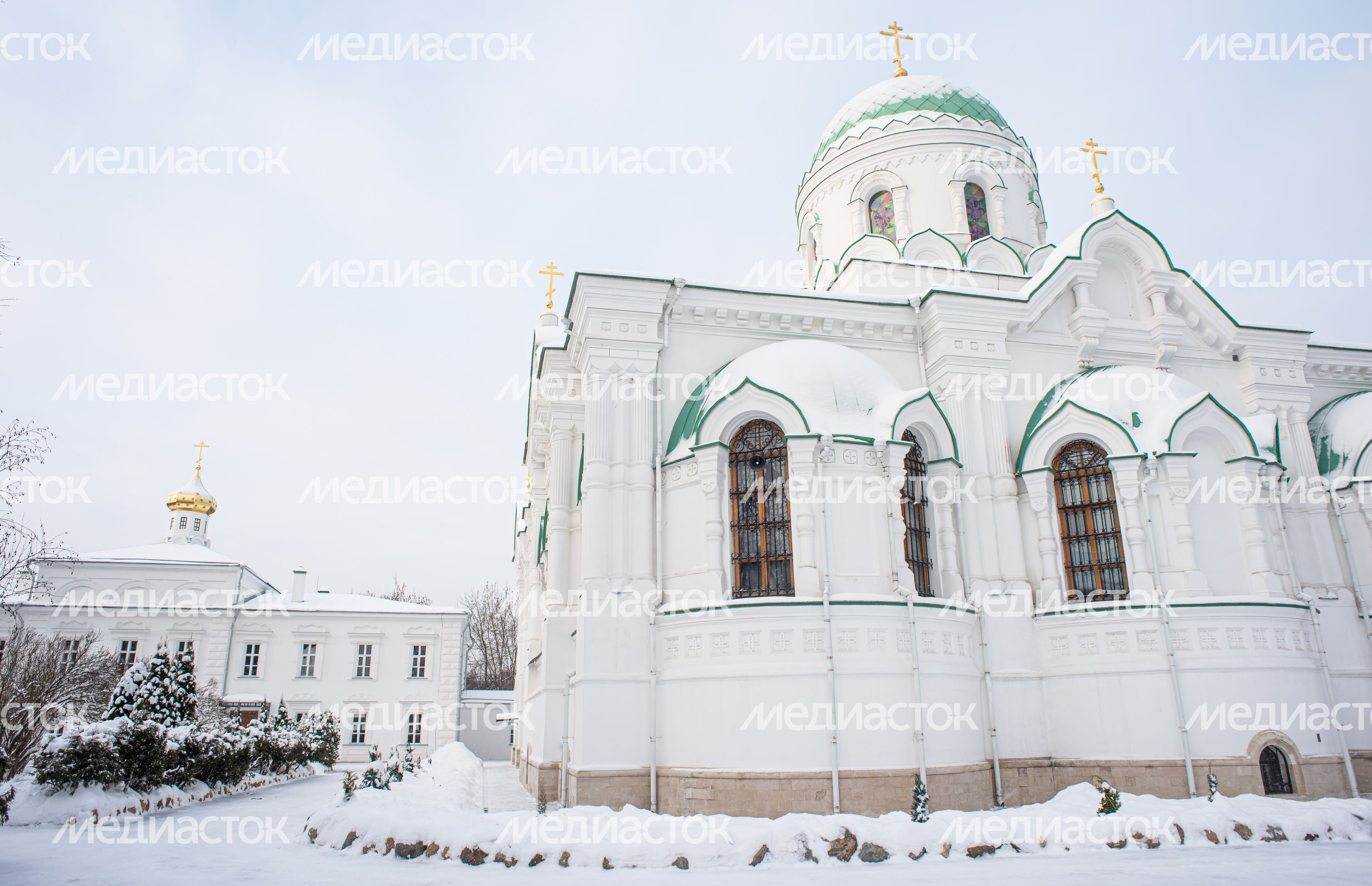 Зимние виды Николо-Берлюковской пустыни