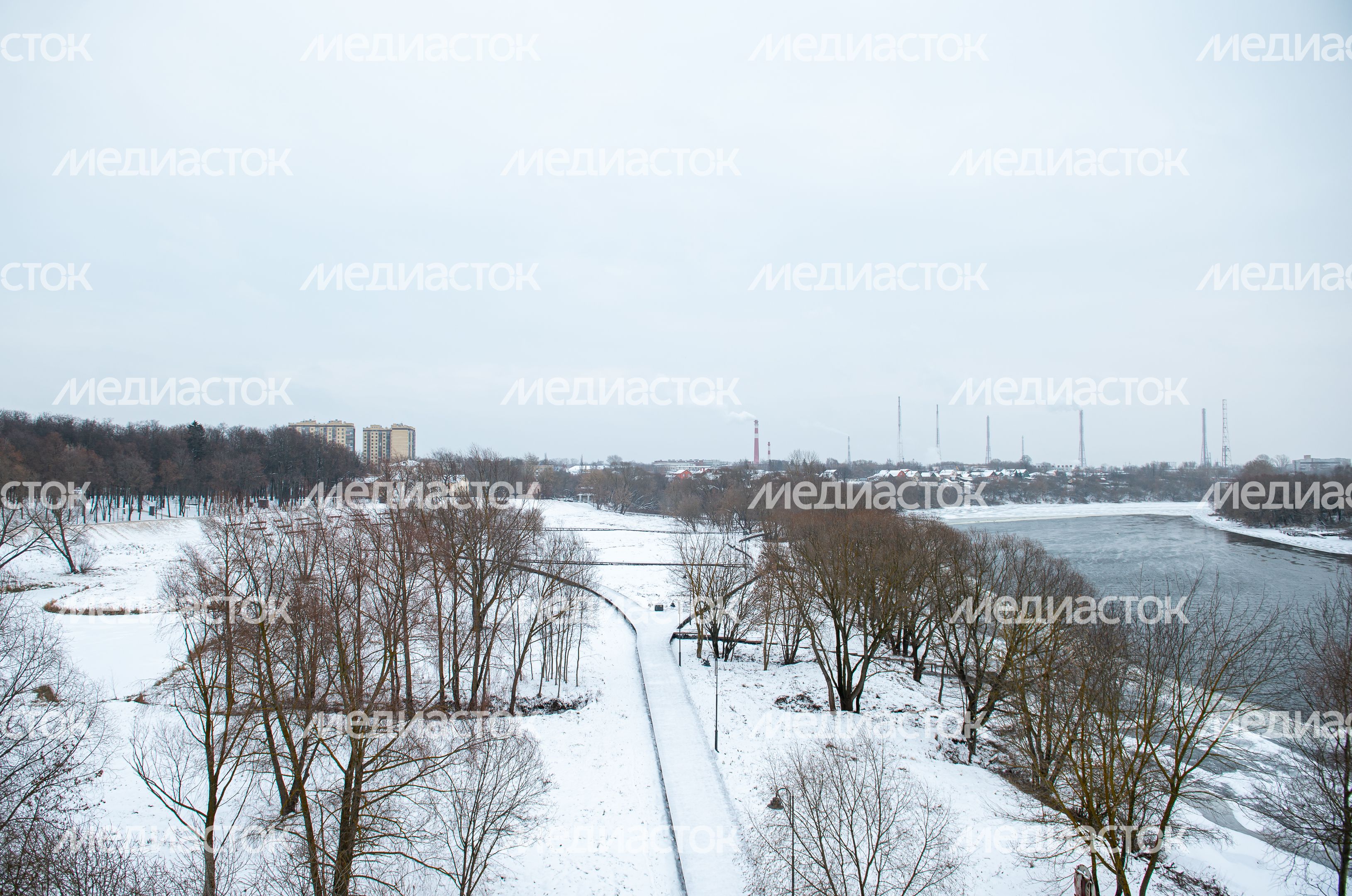 Зимние виды города Воскресенск