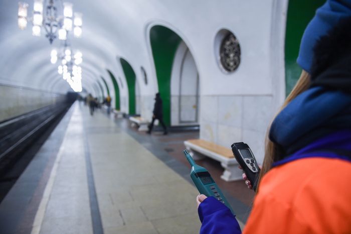 Проверка воздуха в Московском метрополитене