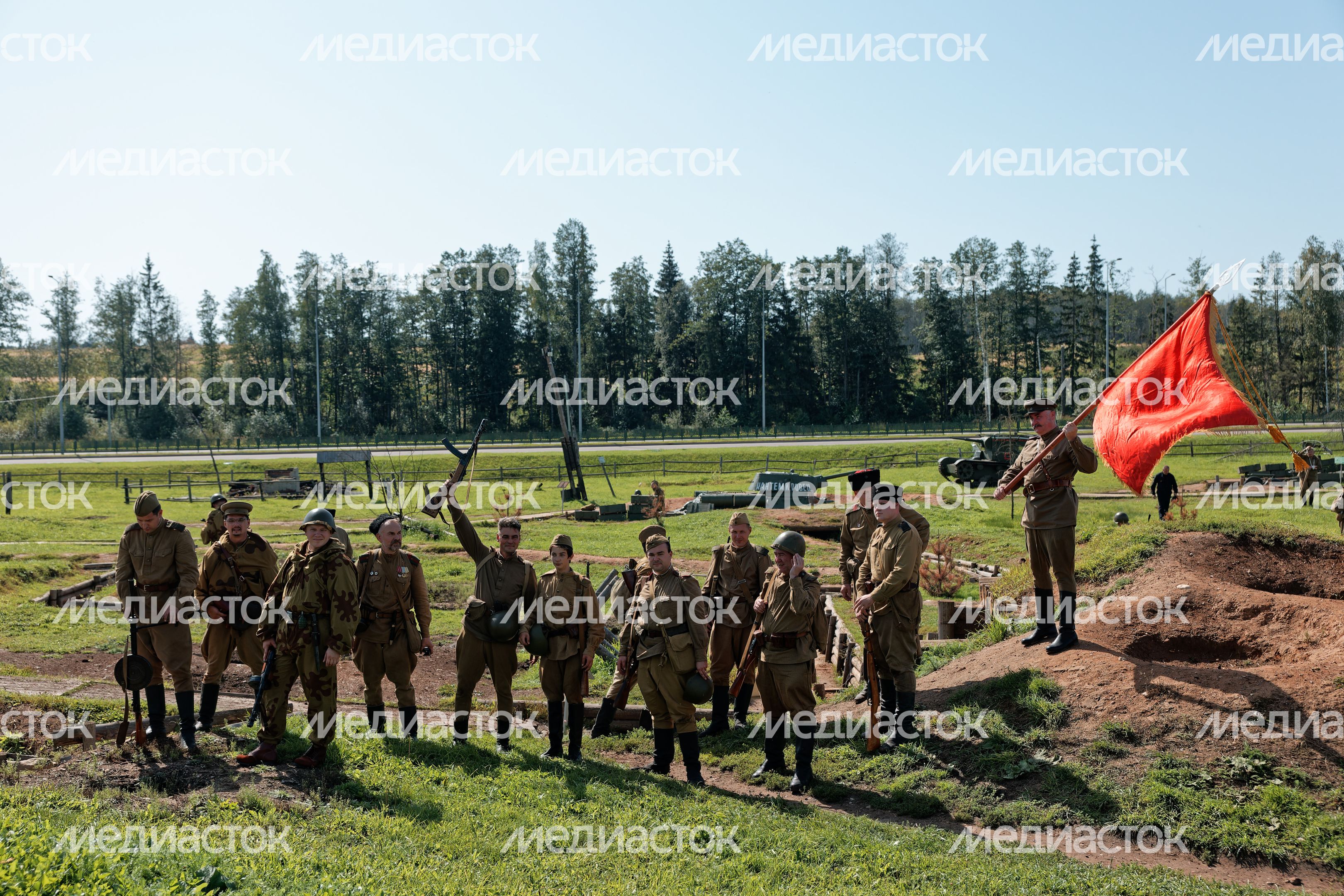 Военно-историческая реконструкция «Огненная дуга» в Одинцовском округе, посвященная Курской битве
