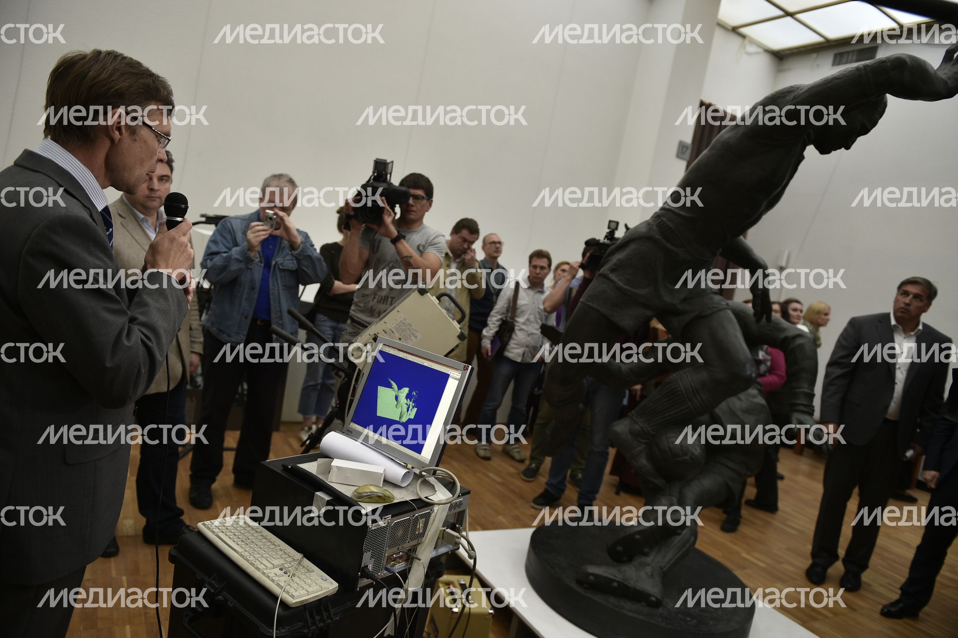 3D-сканирование скульптуры Чайкова «Футболисты» в Третьяковке