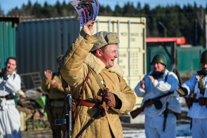 Военно-историческая реконструкция в музее танка Т-34 в Мытищах