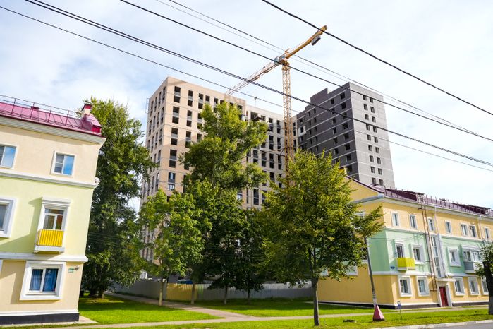 Строящийся МКД на ул. Чайковского в Ступино