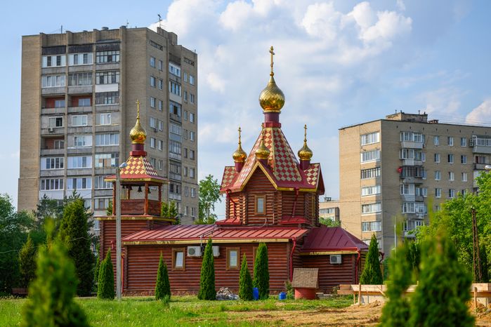 Церковь Державной иконы Божией Матери в микрорайоне Авиационный Домодедово