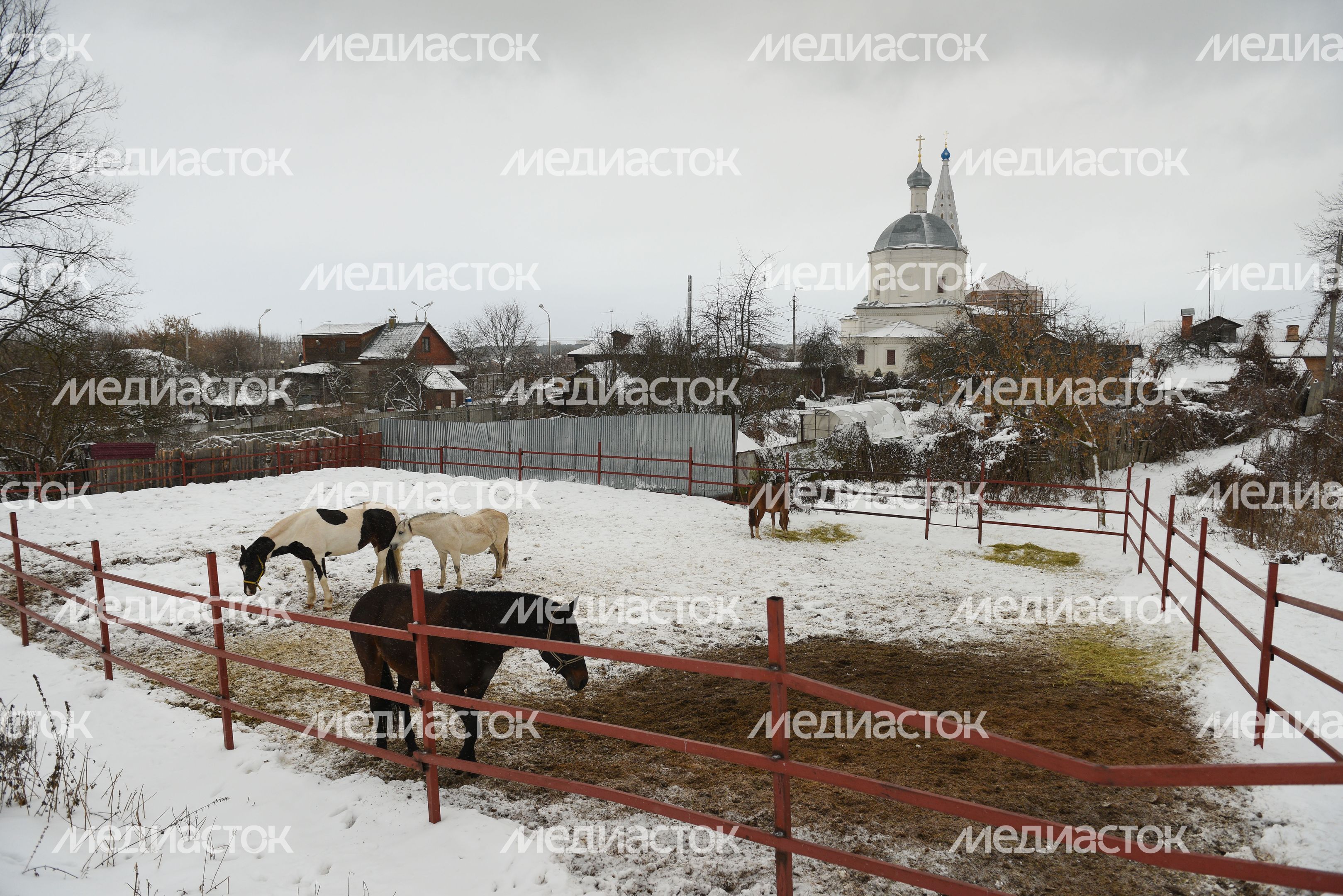 Виды города Серпухов зимой
