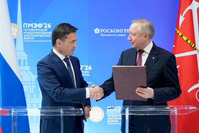 Подмосковье и Санкт-Петербург продолжат развивать сотрудничество в экономике, науке, культуре и спорте