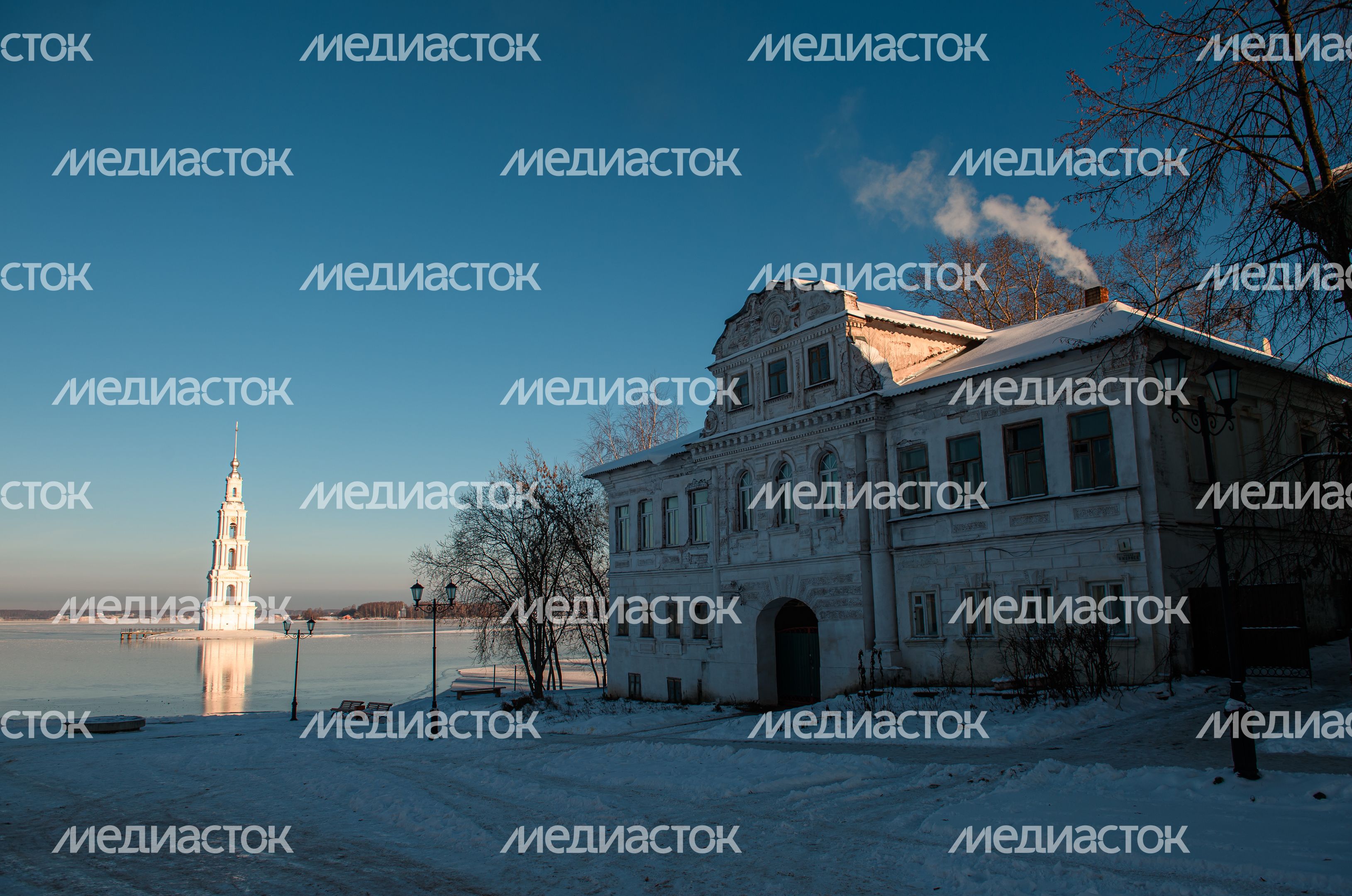 Зимние виды города Калязин