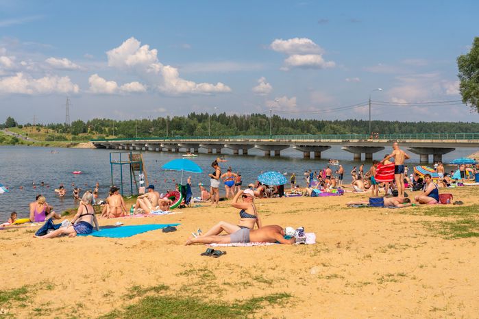 «Ice пляж» на Озеринском водохранилище в Рузе