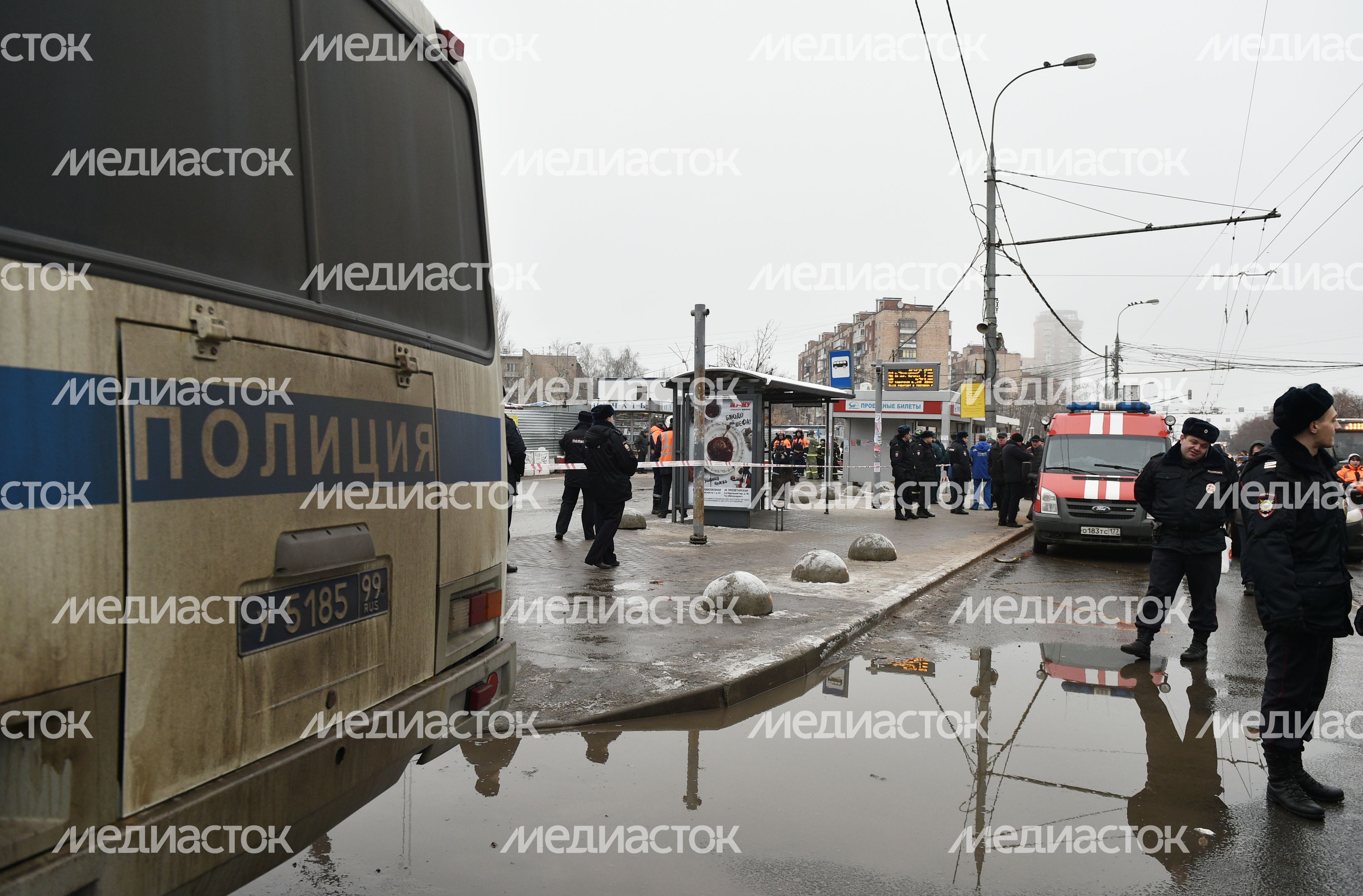 Взрыв газового баллона у метро "Коломенская"
