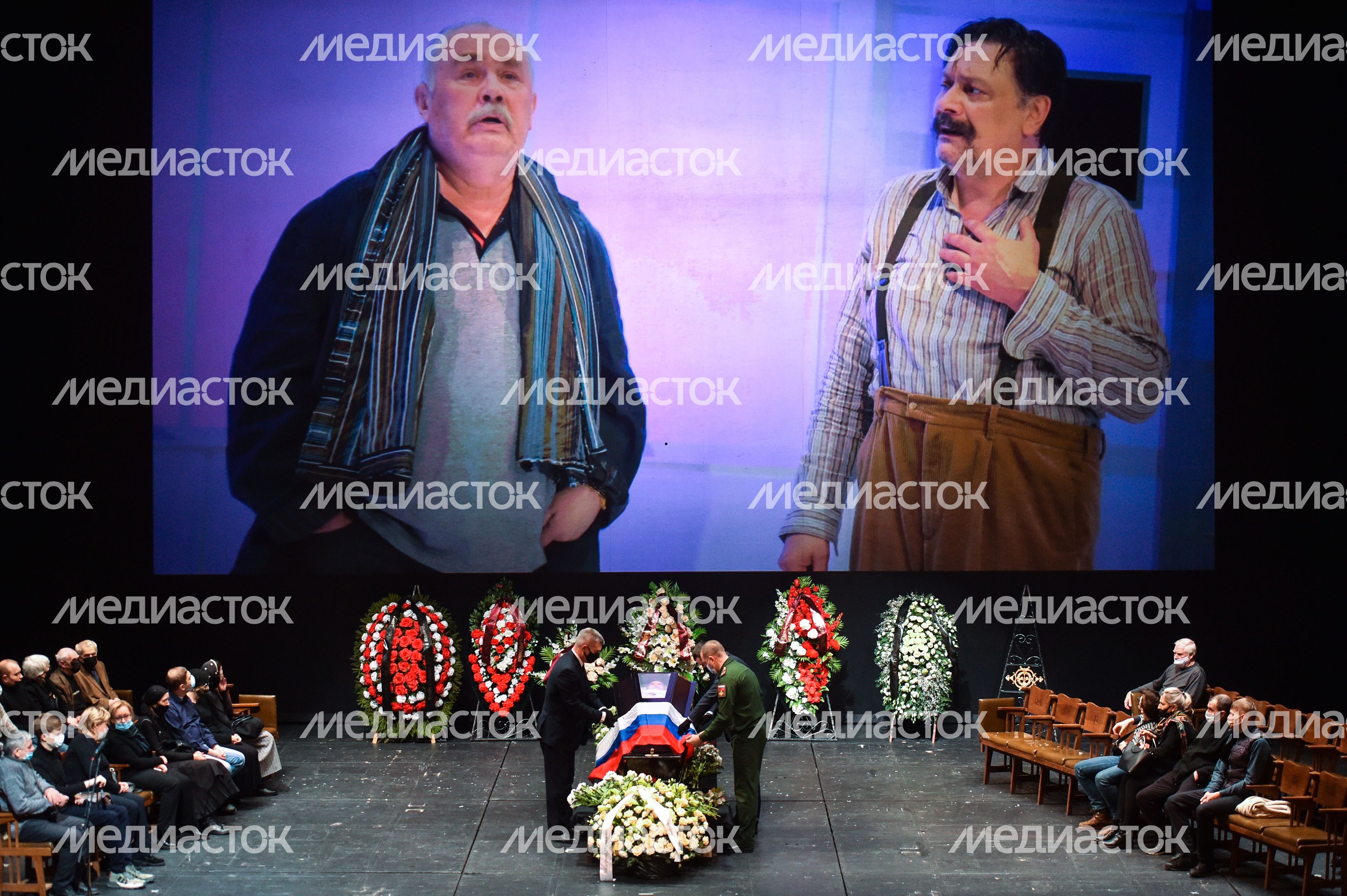 Церемония прощания с артистом Валерием Хлевинским в Московском художественном театре имени Чехова
