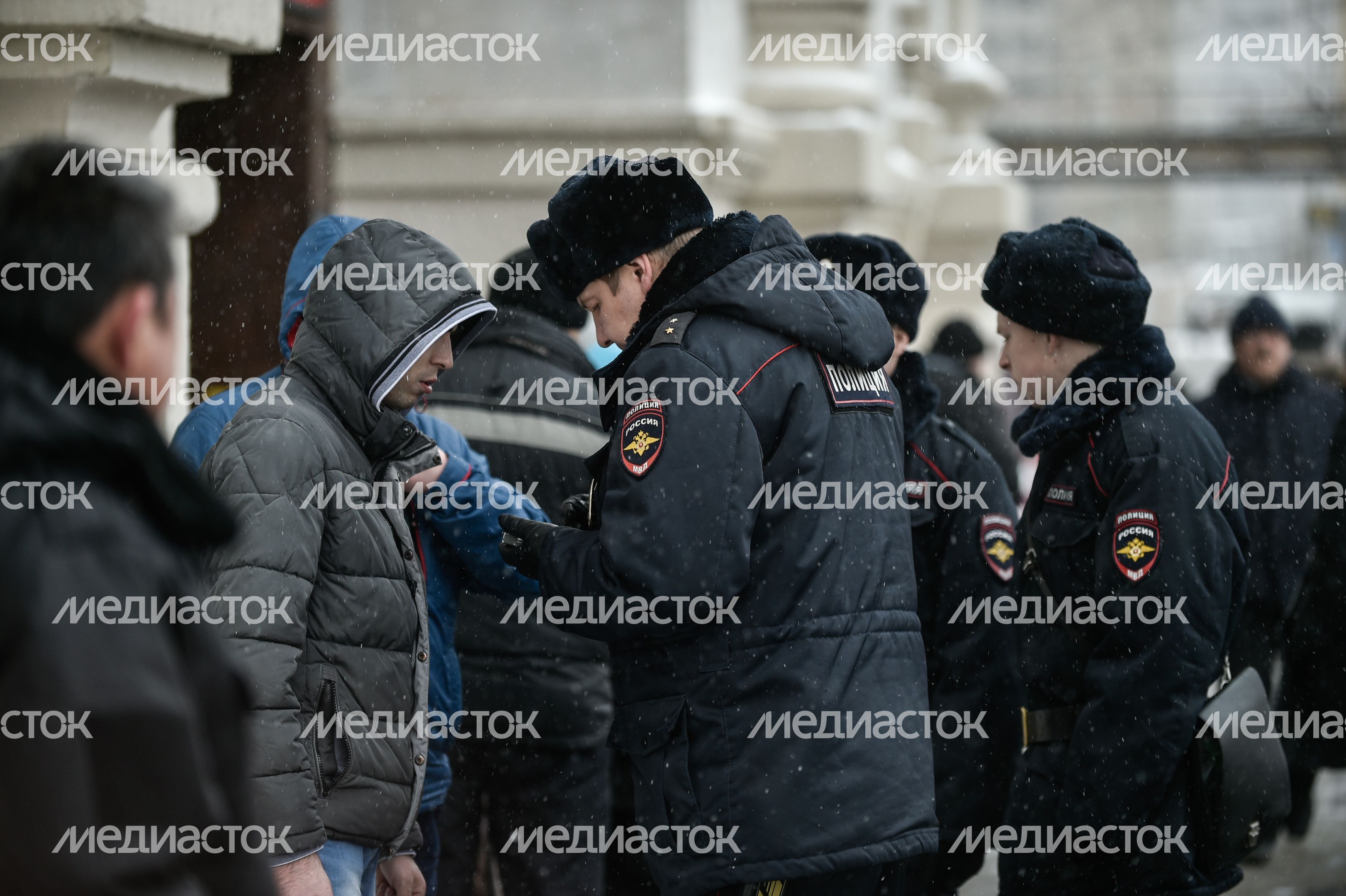 Работа Полции на Казанском вокзале