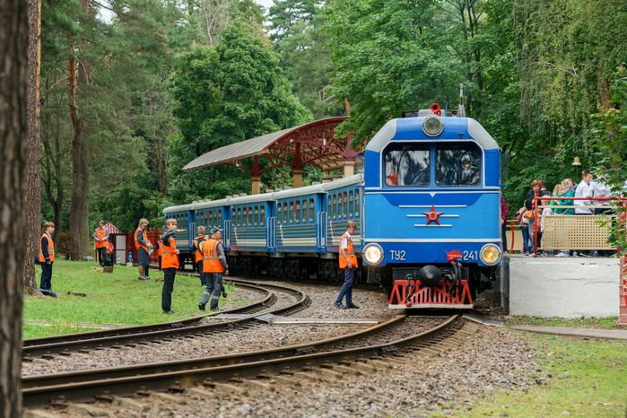 Московская детская железная дорога в поселке Кратово