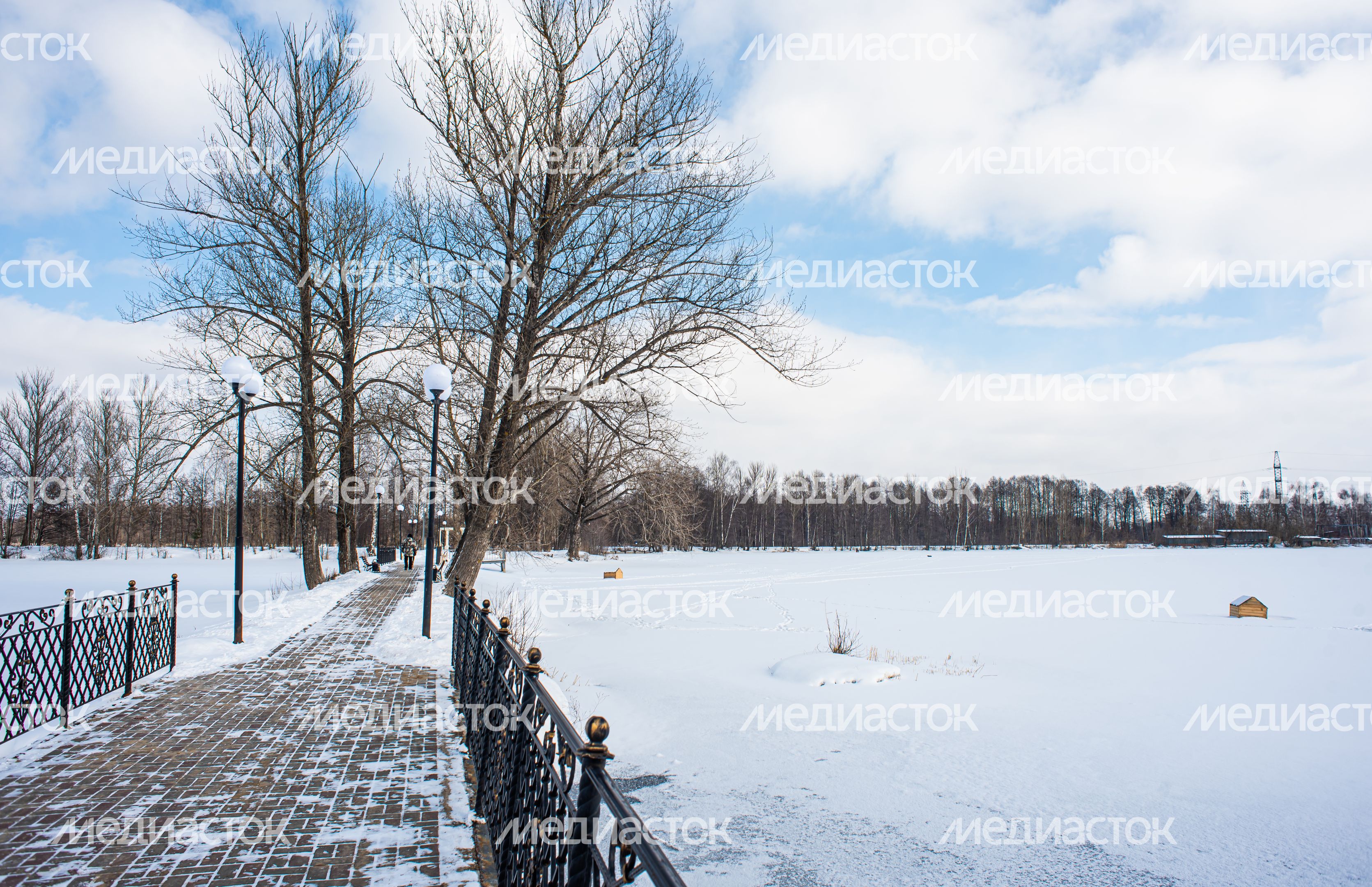 Зимние виды города Электрогорск
