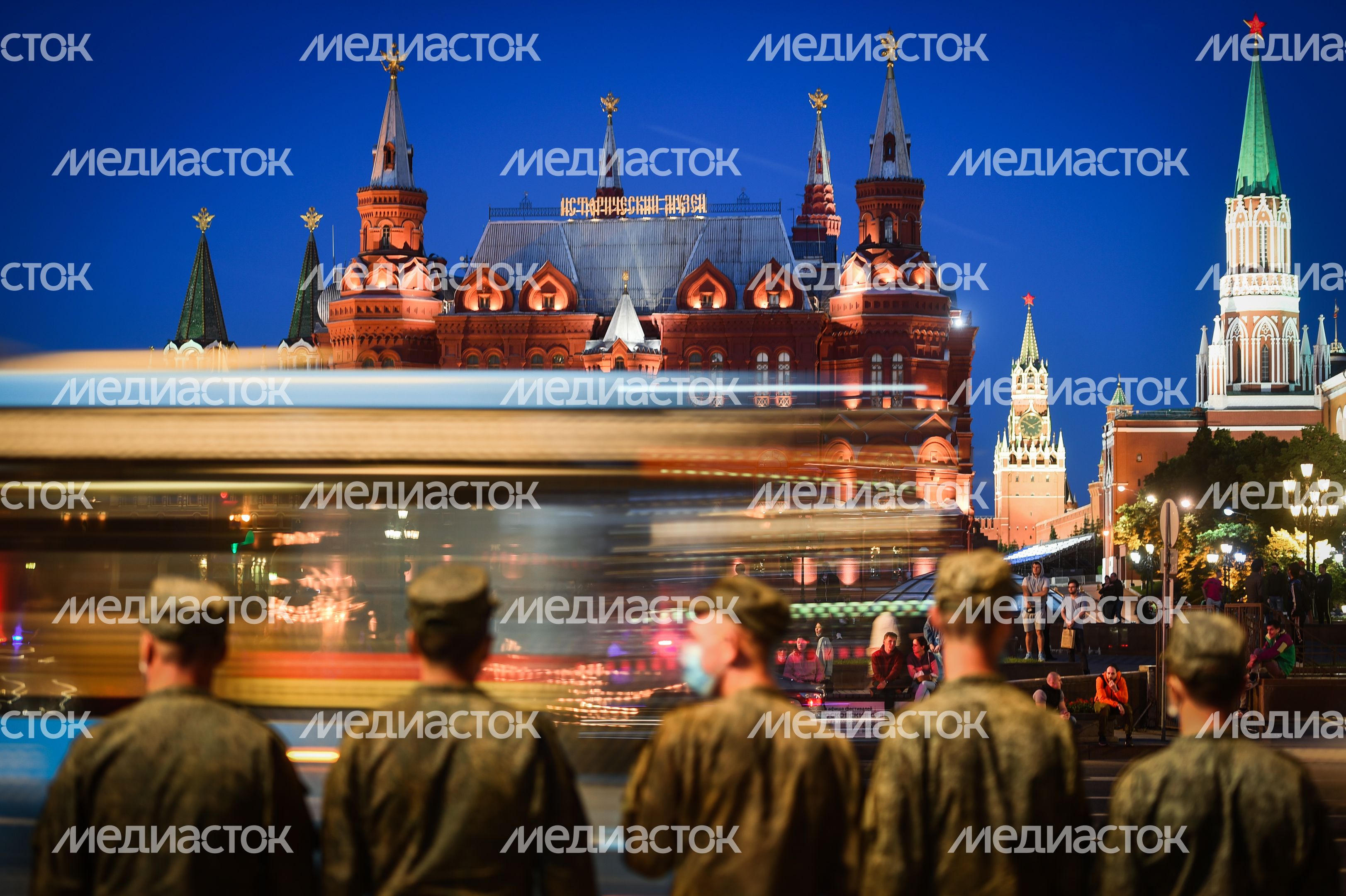 Пешая репетиция парада Победы в Москве