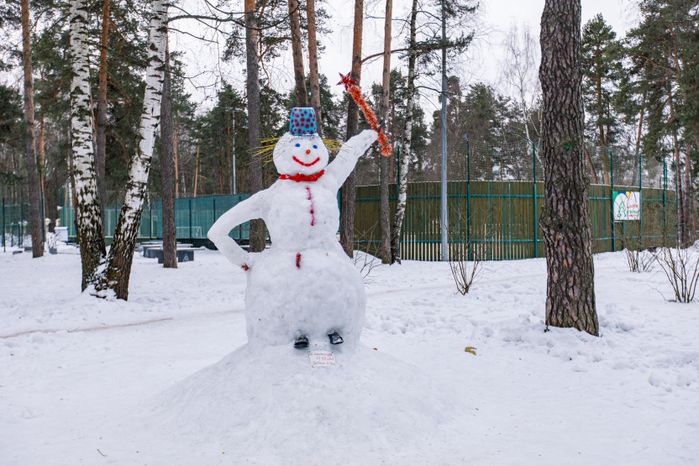 Детский городок "Сказочный" зимой в Красногорске